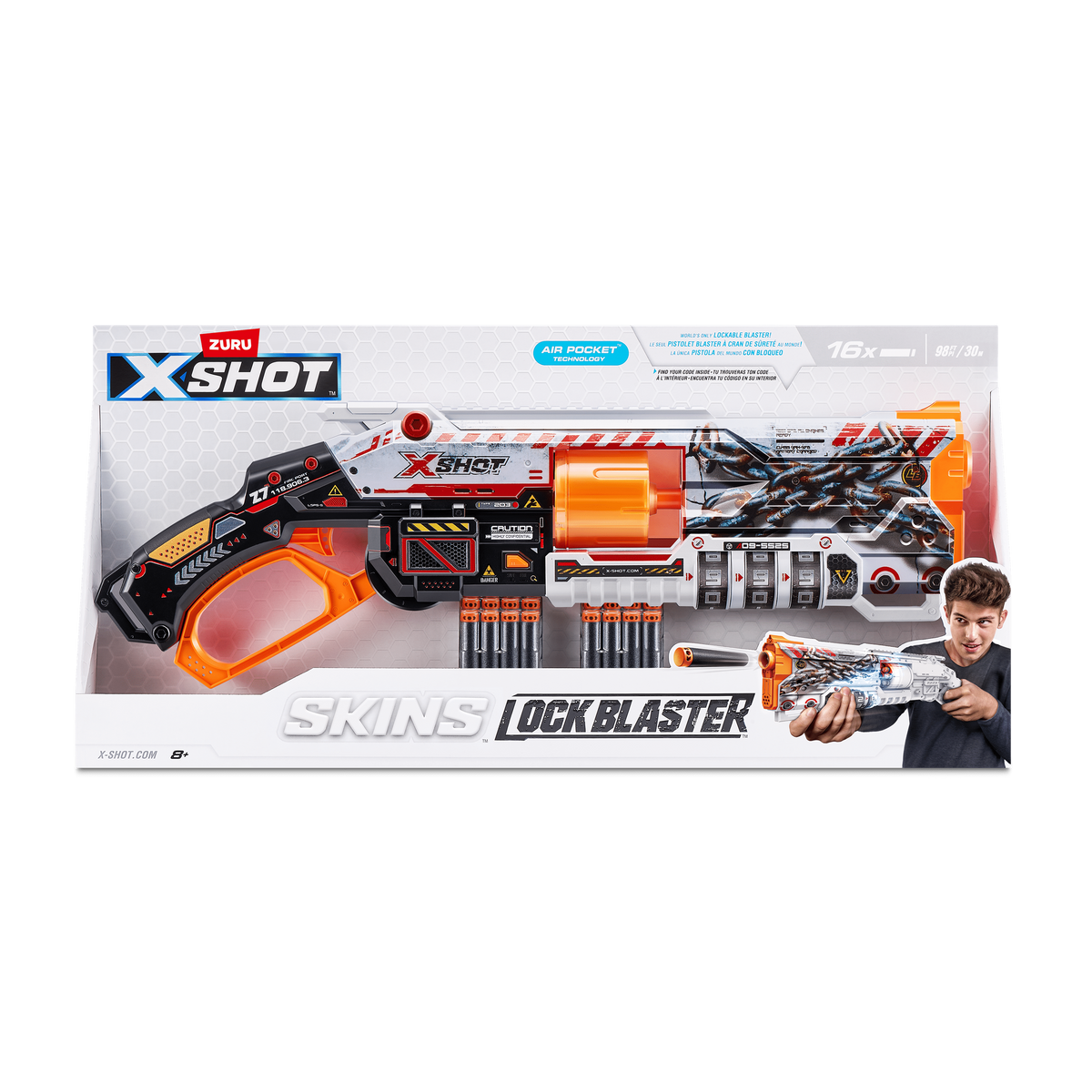 XShot Skins S1 Lock Gun (16 Darts) 193052050380