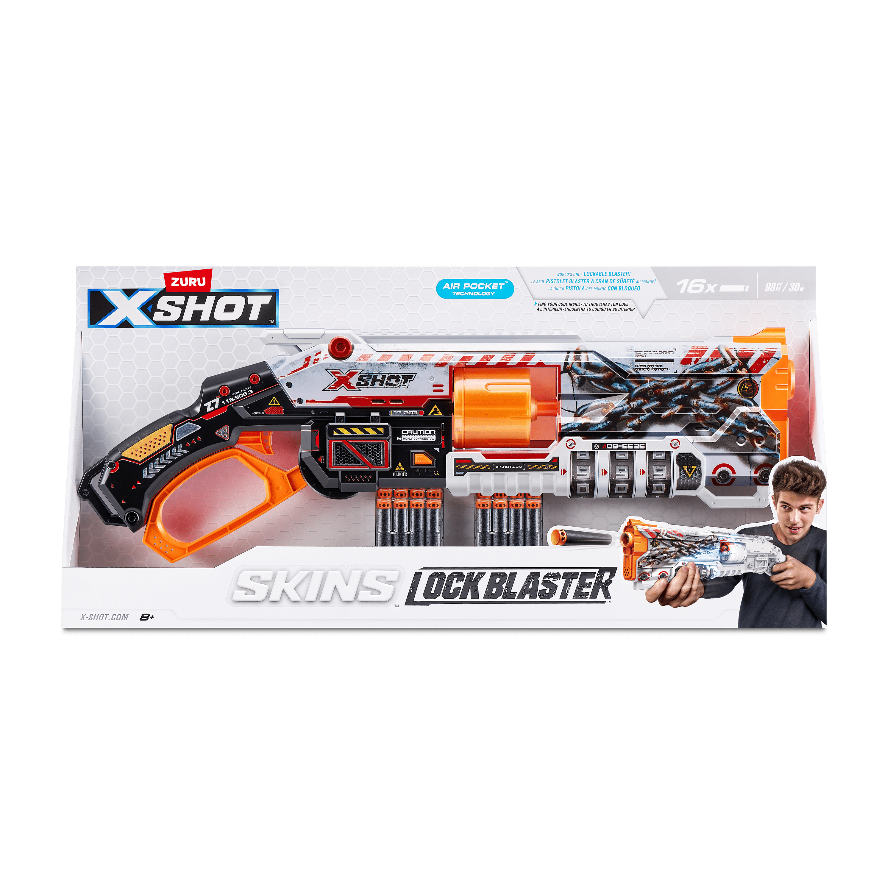XShot Skins S1 Lock Gun (16 Darts) 193052050380