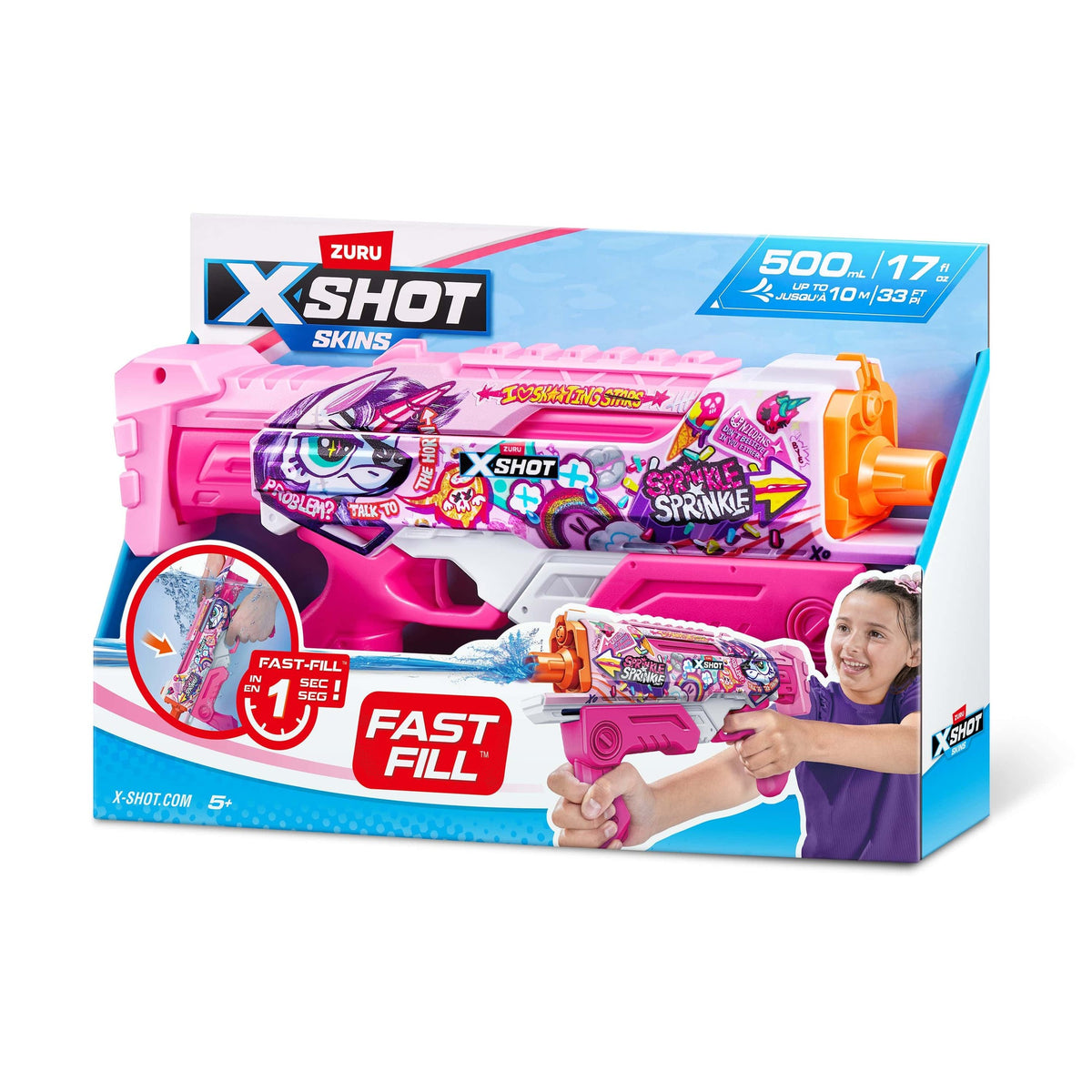 XShot Water Skins Hyperload Fast-Fill - Pink 193052058607
