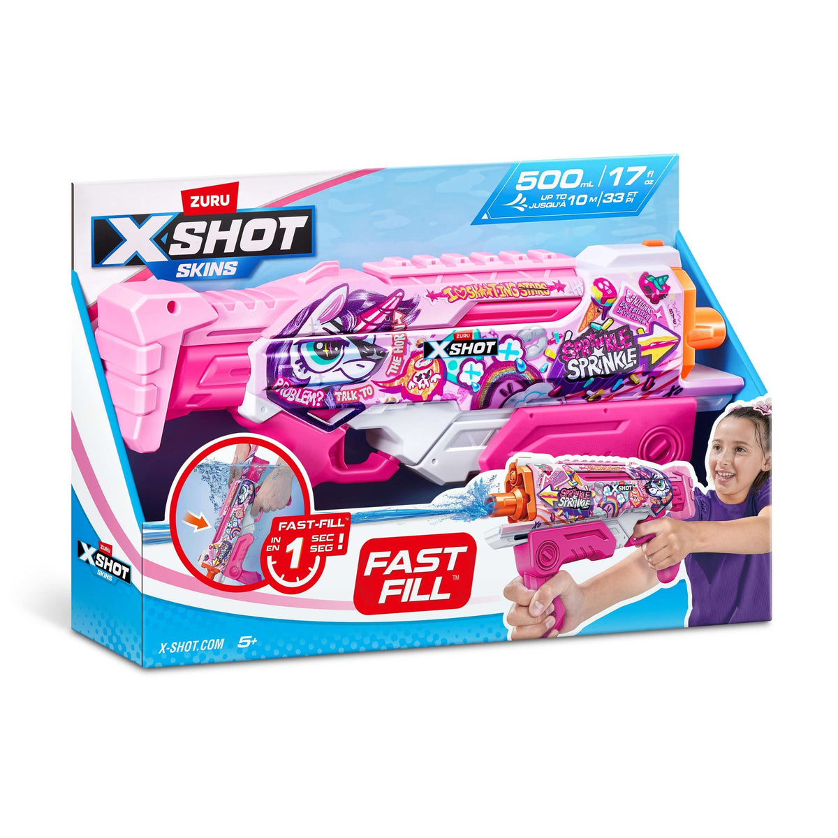 XShot Water Skins Hyperload Fast-Fill - Pink 193052058607