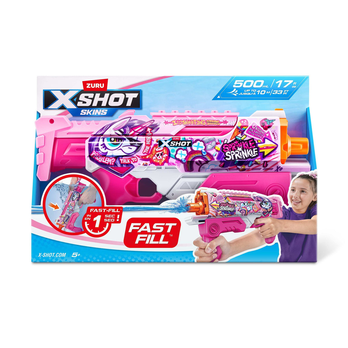 XShot Water Skins Hyperload Fast-Fill - Pink 193052058607