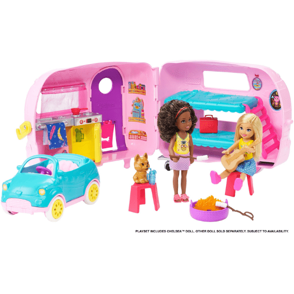 Barbie: Chelsea Camper With Doll And Car - Lennies Toys