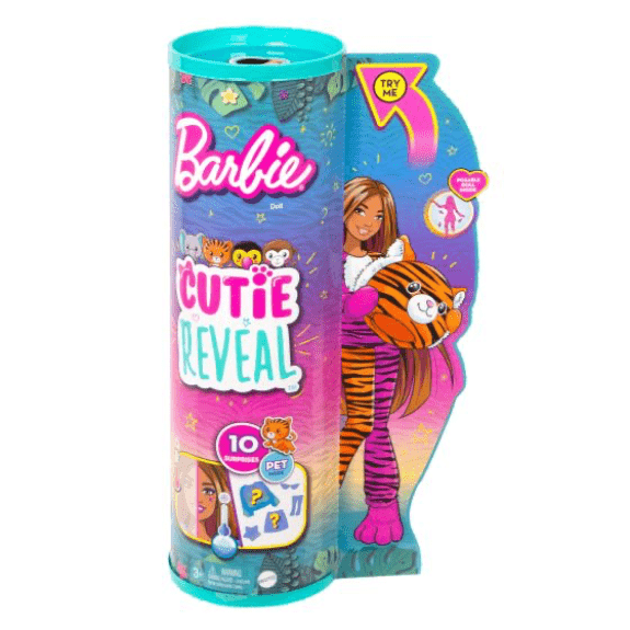Barbie: Cutie Reveal Jungle Fun Asst - Lennies Toys
