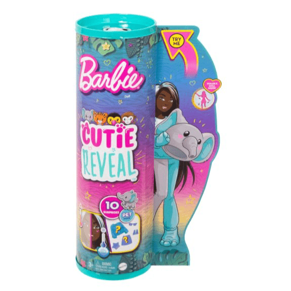 Barbie: Cutie Reveal Jungle Fun Asst - Lennies Toys