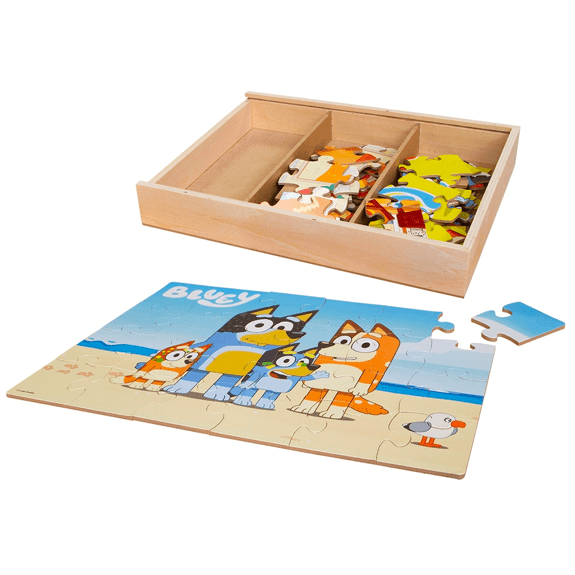 Bluey 24 Piece Wood Puzzles 3-Pack - Lennies Toys