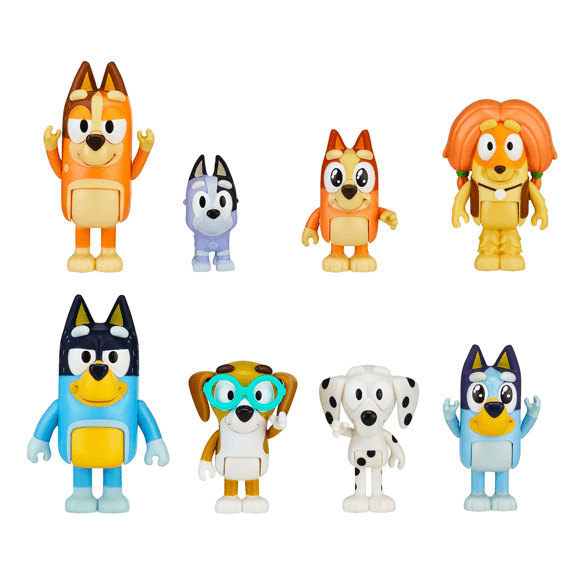 Bluey Heeler Family & Mates 8 Figure Multipack - Lennies Toys