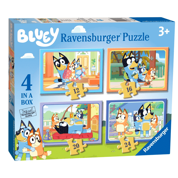 Bluey Ravensburger Four In A Box Jigsaw Puzzle - Lennies Toys