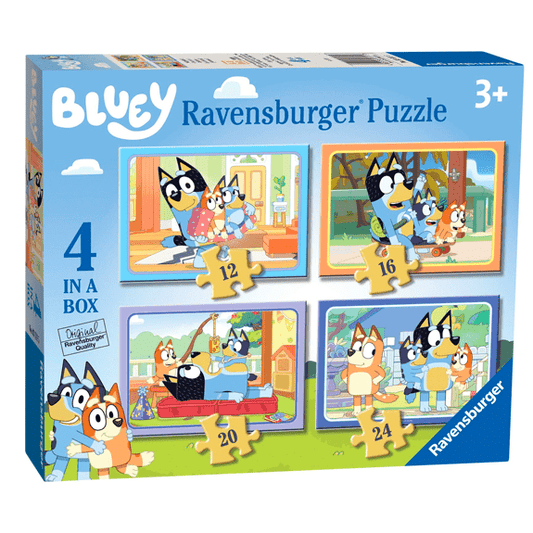 Bluey Ravensburger Four In A Box Jigsaw Puzzle - Lennies Toys