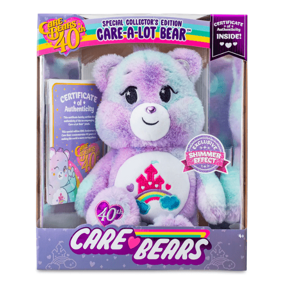 Care Bear 14 Inch Bean Plush 40th Anniversary Care-A-Lot Bear - Lennies Toys