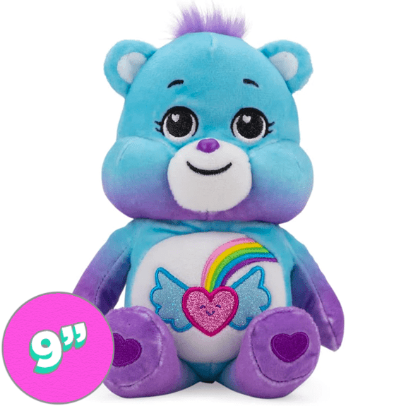 Care Bear 9 Inch Bean Plush Glitter Dream Bright Bear - Lennies Toys