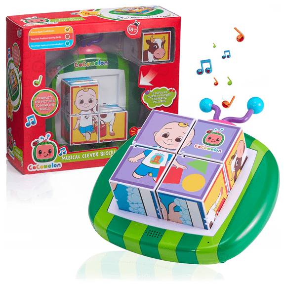 Cocomelon Musical Clever Blocks - Lennies Toys