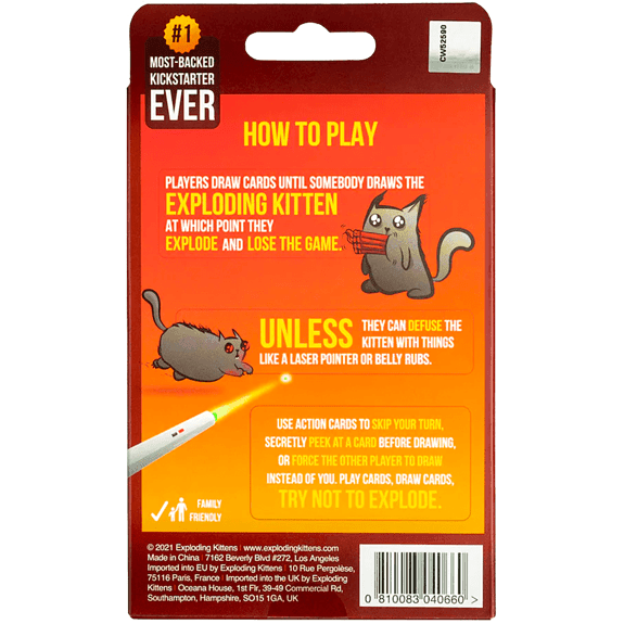 Exploding Kittens: 2 Player Edition - Lennies Toys