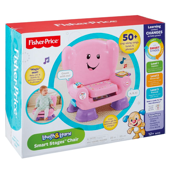 Fisher Price Laugh & Learn Smart Stages Pink Chair - Lennies Toys