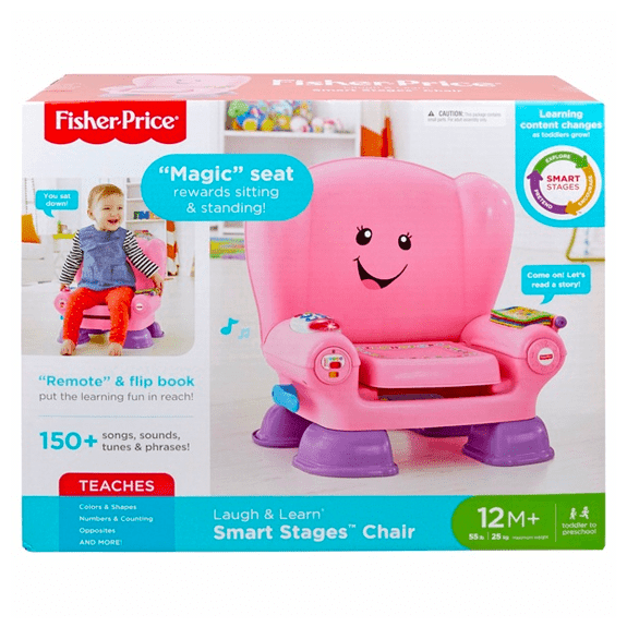 Fisher Price Laugh & Learn Smart Stages Pink Chair - Lennies Toys