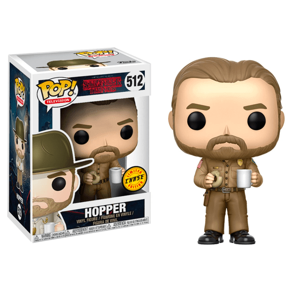Funko Pop! Vinyl - Stranger Things - Hopper With Donut with Chase - Lennies Toys