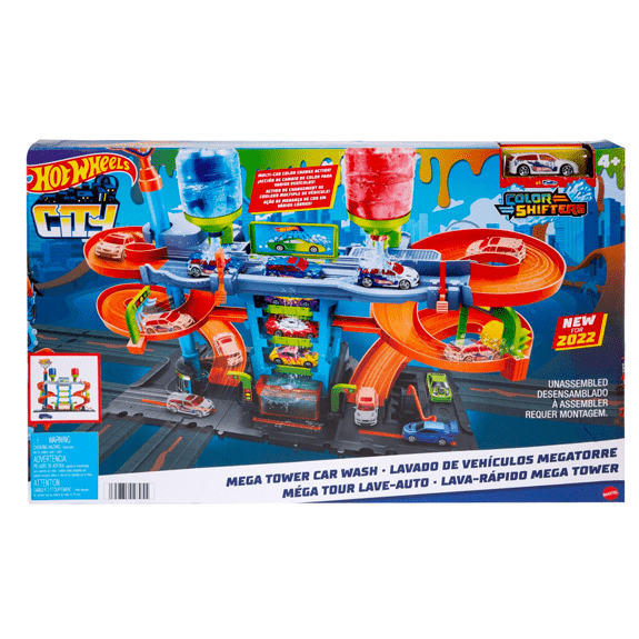 Hot Wheels City Mega Car Wash Playset - Lennies Toys