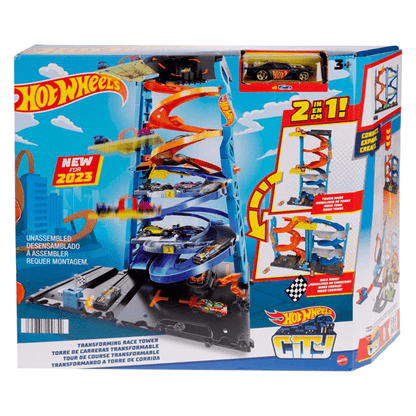 Hot Wheels City Transforming Race Tower Play Set - Lennies Toys