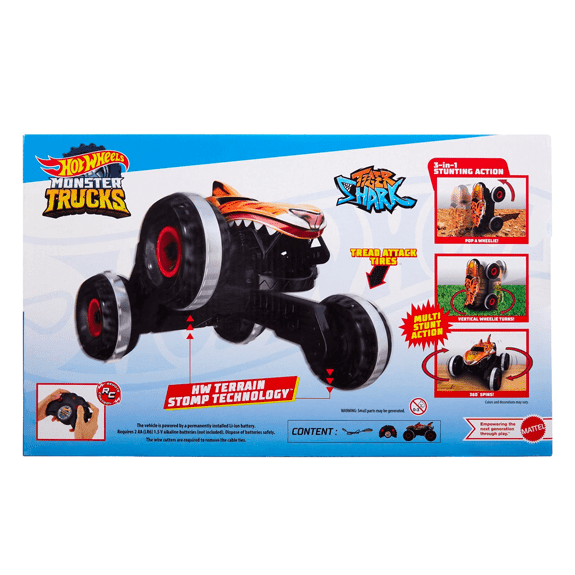 Hot Wheels Monster Truck Tiger Shark R/C - Lennies Toys