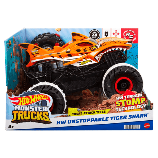 Hot Wheels Monster Truck Tiger Shark R/C - Lennies Toys