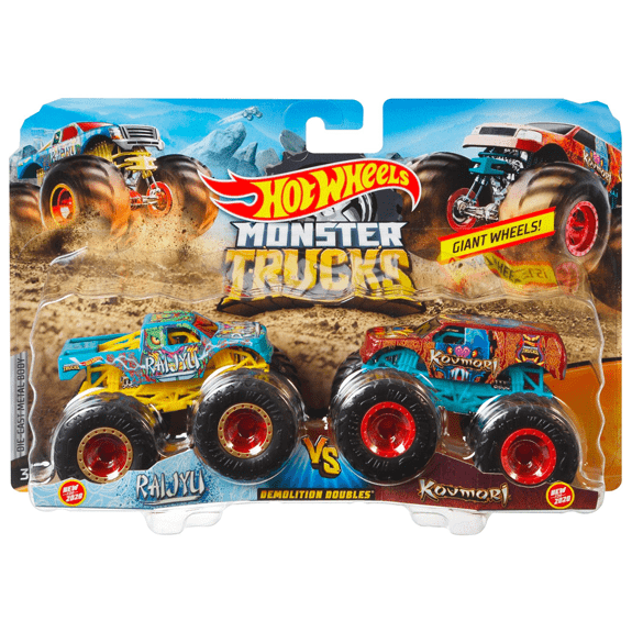 Hot Wheels Monster Trucks 1.64 Scale 2 Pack - Lennies Toys