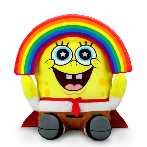 Kidrobot Phunny Plush: Vibrating Hugme Spongebob Rainbow - Lennies Toys
