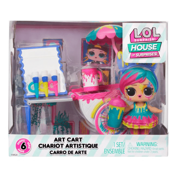L.O.L Surprise: Art Cart Playset with Splatters Doll - Lennies Toys