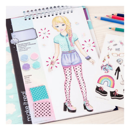 Make it Real: Fashion Design Sketchbook Pastel Pop - Lennies Toys