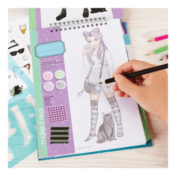 Make it Real: Fashion Design Sketchbook Pretty Kitty - Lennies Toys