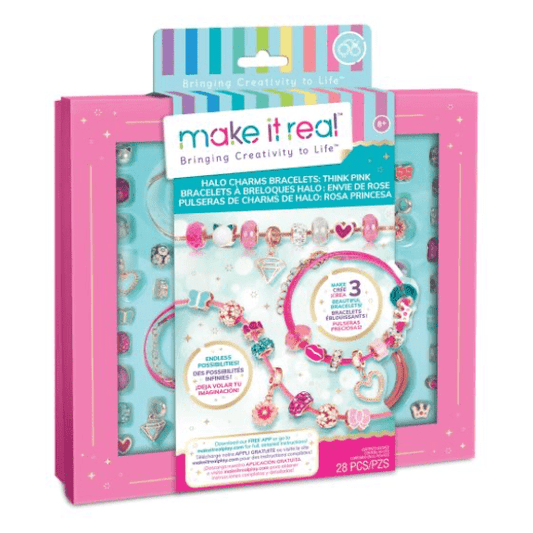 Make it Real: Halo Charms Bracelets Think Pink - Lennies Toys