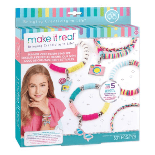 Make it Real: Summer Vibes Heishi Bead Bracelets - Lennies Toys
