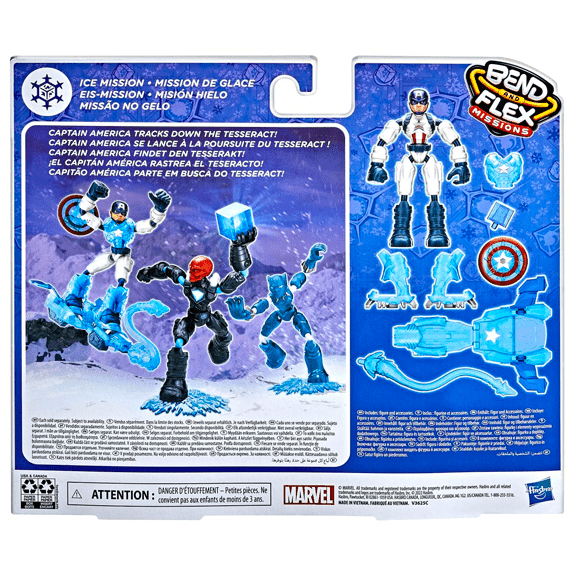 Hasbro: Marvel Avengers Bend and Flex: Captain America Ice Mission - Lennies Toys
