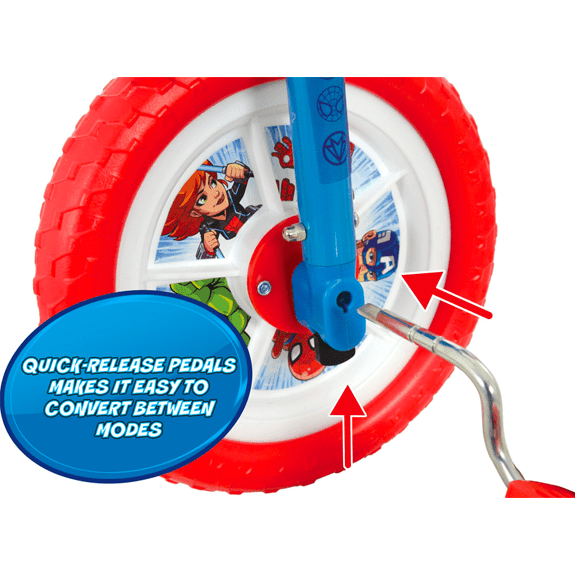 Marvel Superhero Adventures 2 in 1 Switch It Multi Character 10" Bike - Lennies Toys