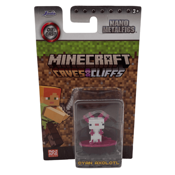 Minecraft Nano Metalfigs: Cyan Axolotl - Lennies Toys