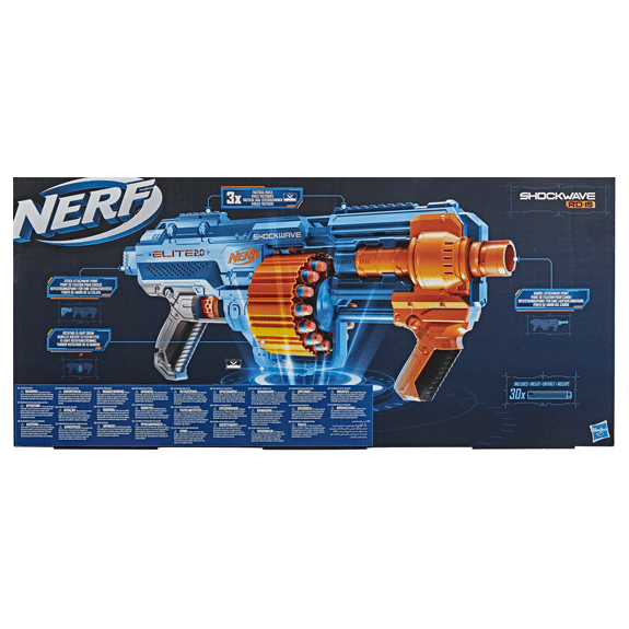 Hasbro: Nerf Elite 2.0 Shockwave RD 15 Blaster - Lennies Toys