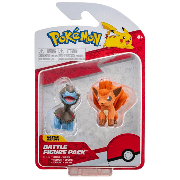 Pokemon Battle Figure 2 Pack: Deino + Vulpix - Lennies Toys