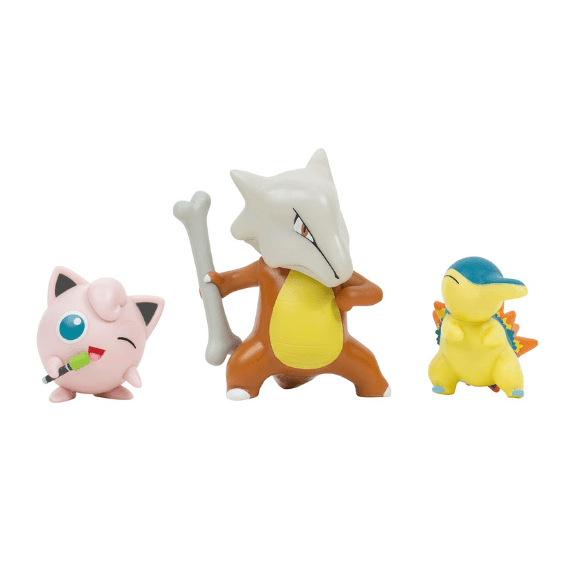 Pokemon Battle Figure 3 Pack: Cyndaquil, Jigglypuff, Marowak - Lennies Toys