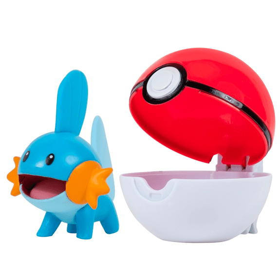 Pokemon Clip 'N' Go Poké Ball: Mudkip & Poké Ball - Lennies Toys
