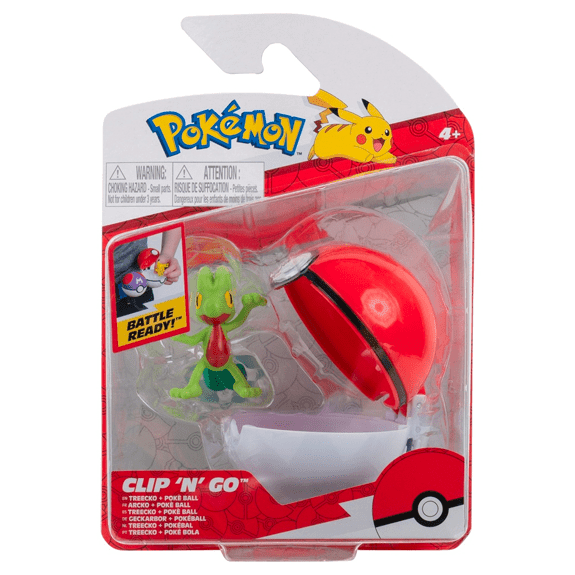 Pokemon Clip 'N' Go Poké Ball: Treecko & Poké Ball - Lennies Toys