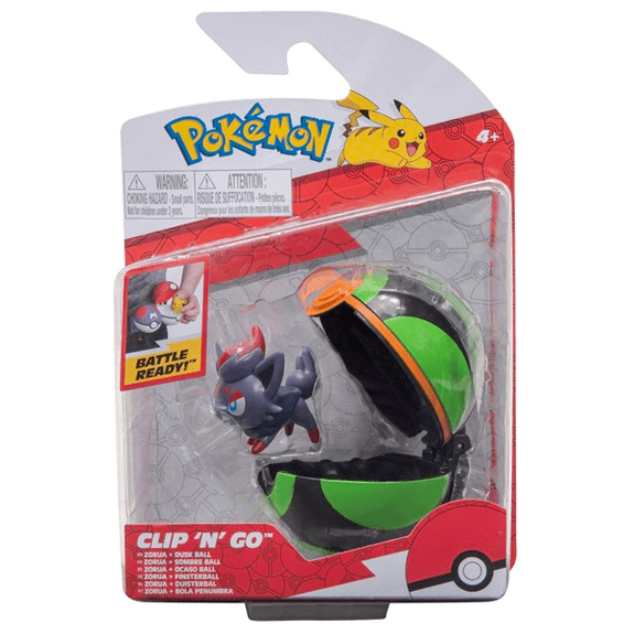 Pokemon Clip 'N' Go Poké Ball: Zorua & Dusk Ball - Lennies Toys
