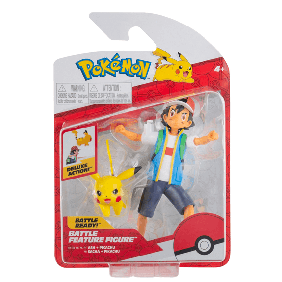 Pokemon Feature Figure: Ash & Pikachu - Lennies Toys