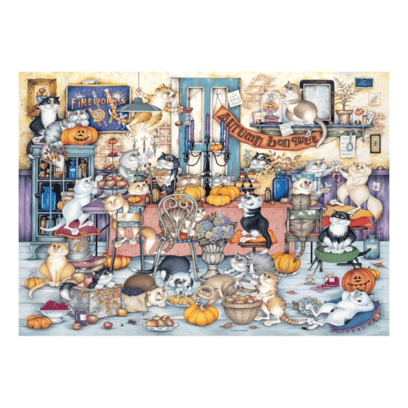 Ravensburger 1000 Piece Puzzle: Crazy Cats Autumn Banquet - Lennies Toys
