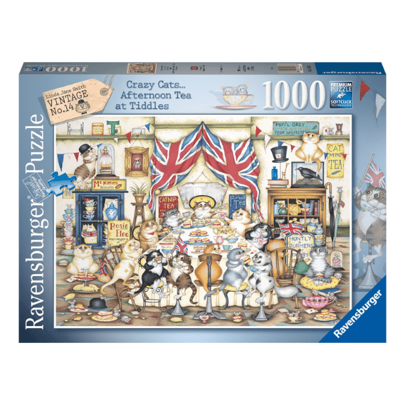 Ravensburger 1000 Piece Puzzle: Crazy Cats Afternoon at Tiddles - Lennies Toys