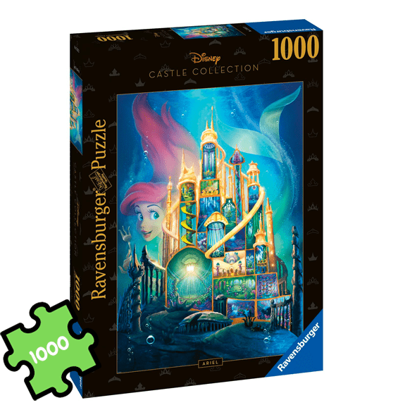 Ravensburger 1000 Piece Puzzle: Disney Princess Castle Collection Ariel Castle - Lennies Toys