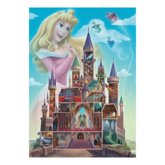Ravensburger 1000 Piece Puzzle: Disney Princess Castle Collection Aurora Castle - Lennies Toys