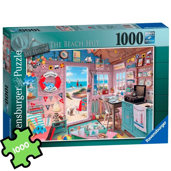 Ravensburger 1000 Piece Puzzle: My Haven No.7 The Beach Hut - Lennies Toys