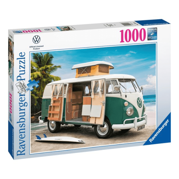 Ravensburger 1000 Piece Puzzle: Volkswagen T1 Camper Van 1000pc - Lennies Toys