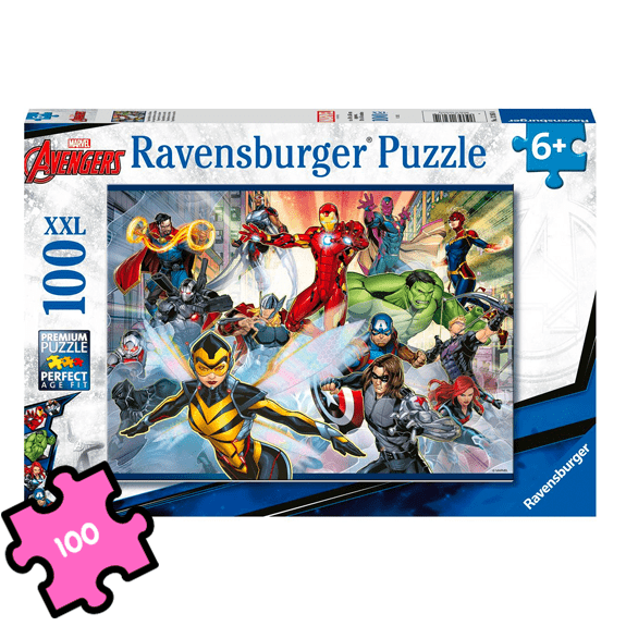 Ravensburger 100 Piece Jigsaw Puzzle: Marvel Avengers XXL - Lennies Toys