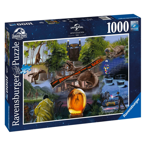Ravensburger 1000 Piece Jigsaw Puzzle: Jurassic Park Movie Poster - Lennies Toys
