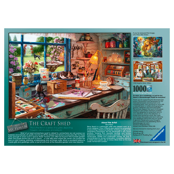 Ravensburger 1000 Piece Jigsaw Puzzle: My Haven No 1. The Craft Shed - Lennies Toys