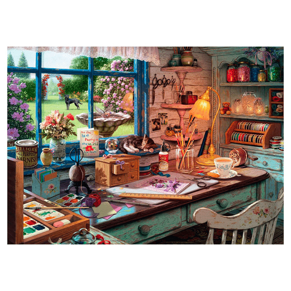 Ravensburger 1000 Piece Jigsaw Puzzle: My Haven No 1. The Craft Shed - Lennies Toys